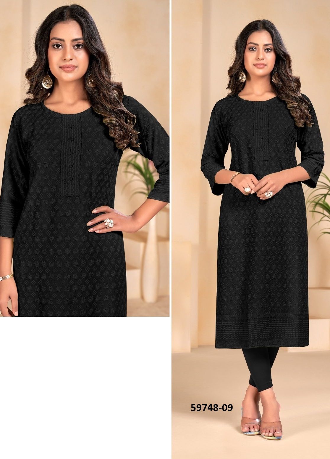 ZUMBA - Catalog # 59748 (Set of 4 SIZE-SETS [Readymade Women's Kurtis / Tops]) by Brand TUNIC HOUSE