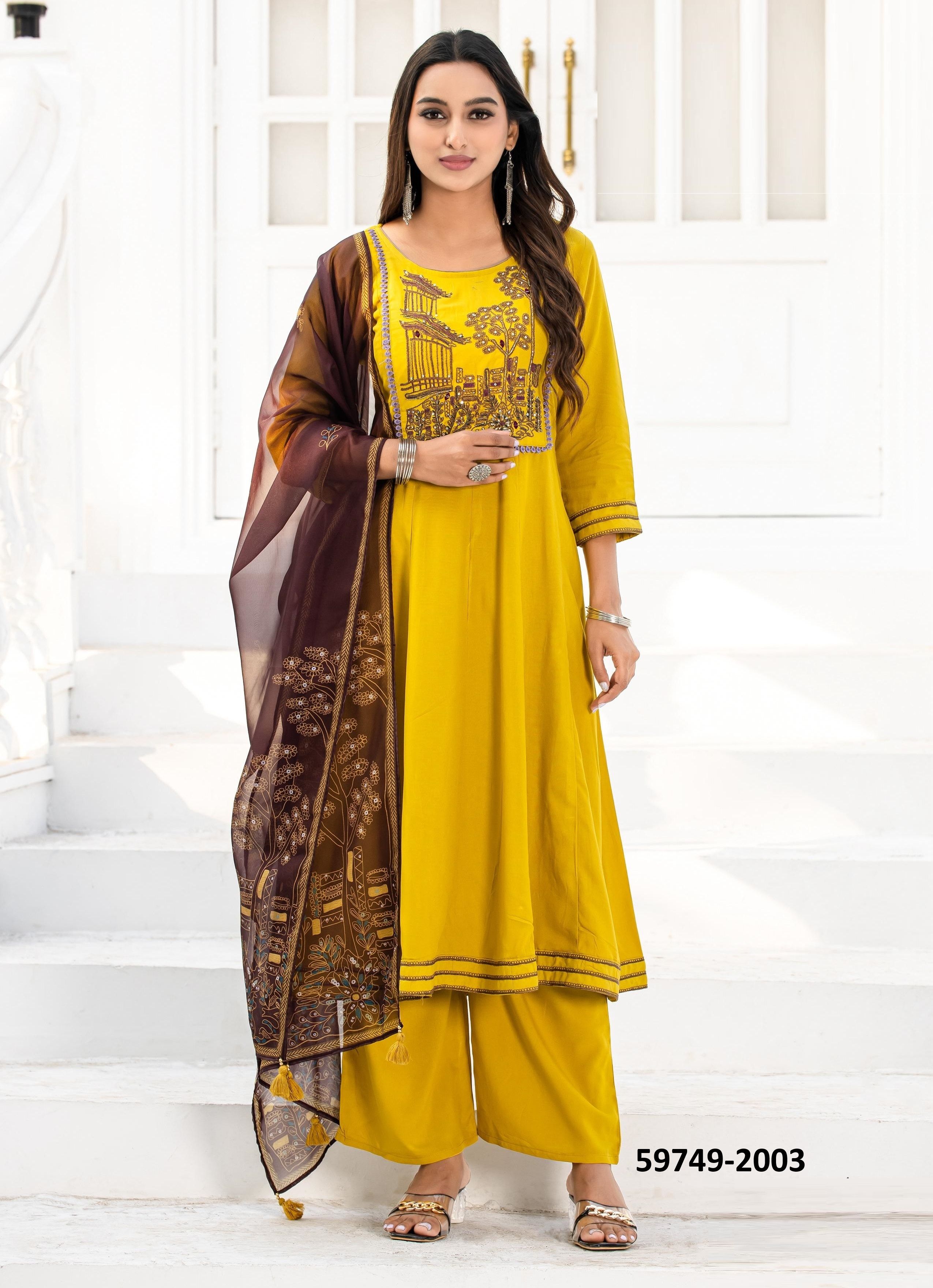 SWARNIKA - Catalog # 59749 (Set of 4 Readymade Salwar Suits) by Brand KADLEE FASHION SWARNIKA - Catalog # 59749 (Set of 4 Readymade Salwar Suits) by Brand KADLEE FASHION