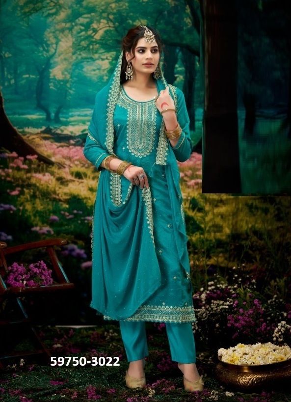 AVANTI - Catalog # 59750 (Set of 4 Semi-Stitched / Un-Stitched Suits) by Brand KALARANG