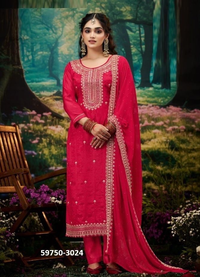AVANTI - Catalog # 59750 (Set of 4 Semi-Stitched / Un-Stitched Suits) by Brand KALARANG