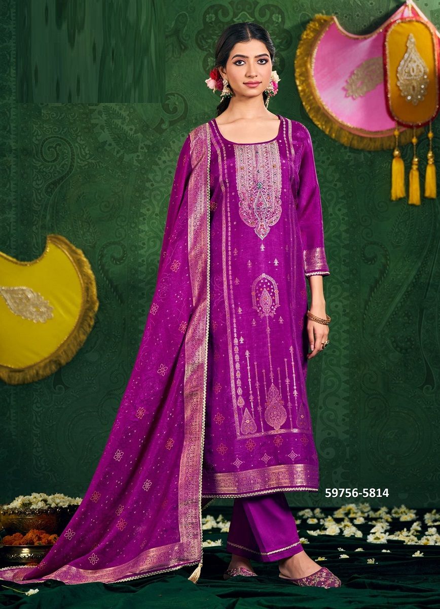 SARAH - Catalog # 59756 (Set of 4 Readymade Salwar Suits) by Brand RANGOON SARAH - Catalog # 59756 (Set of 4 Readymade Salwar Suits) by Brand RANGOON