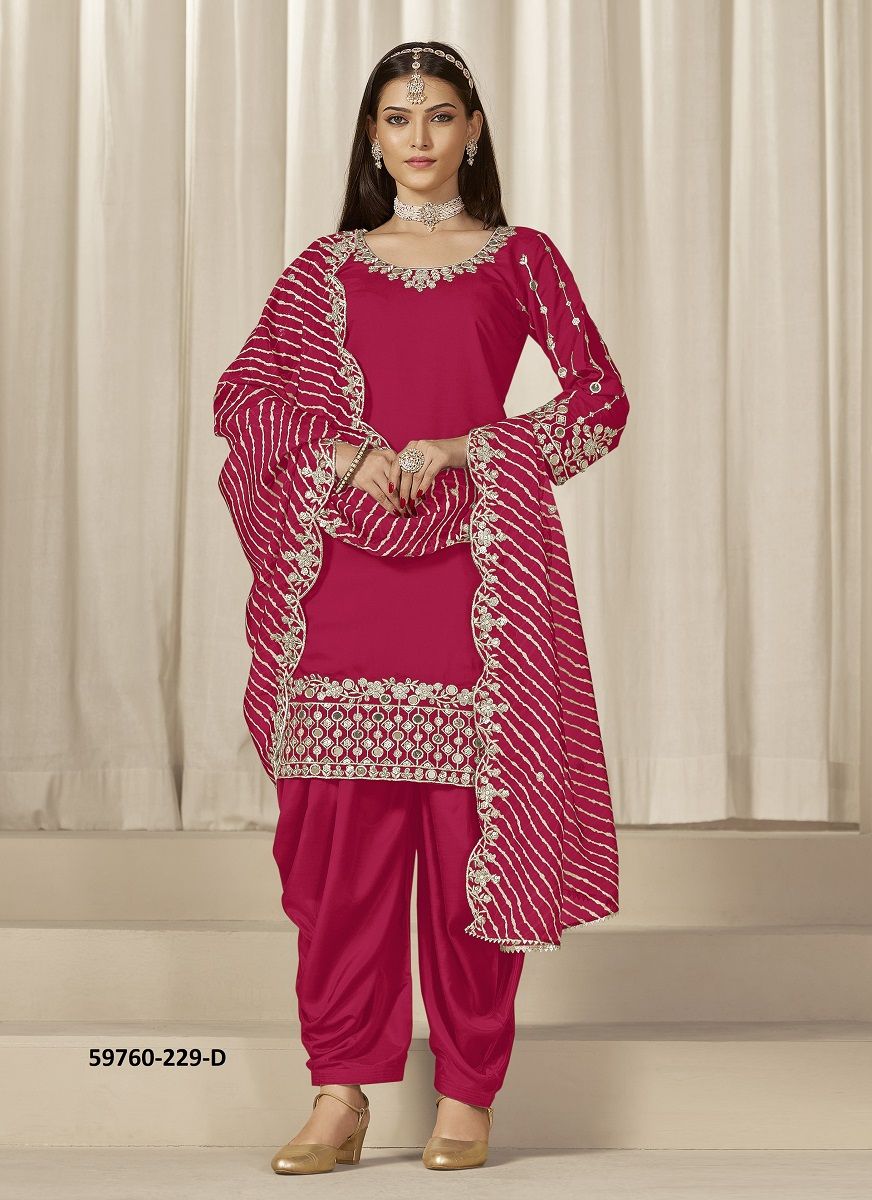 AANAYA 229 - Catalog # 59760 (Set of 4 Readymade Salwar Suits) by Brand AABHARAN
