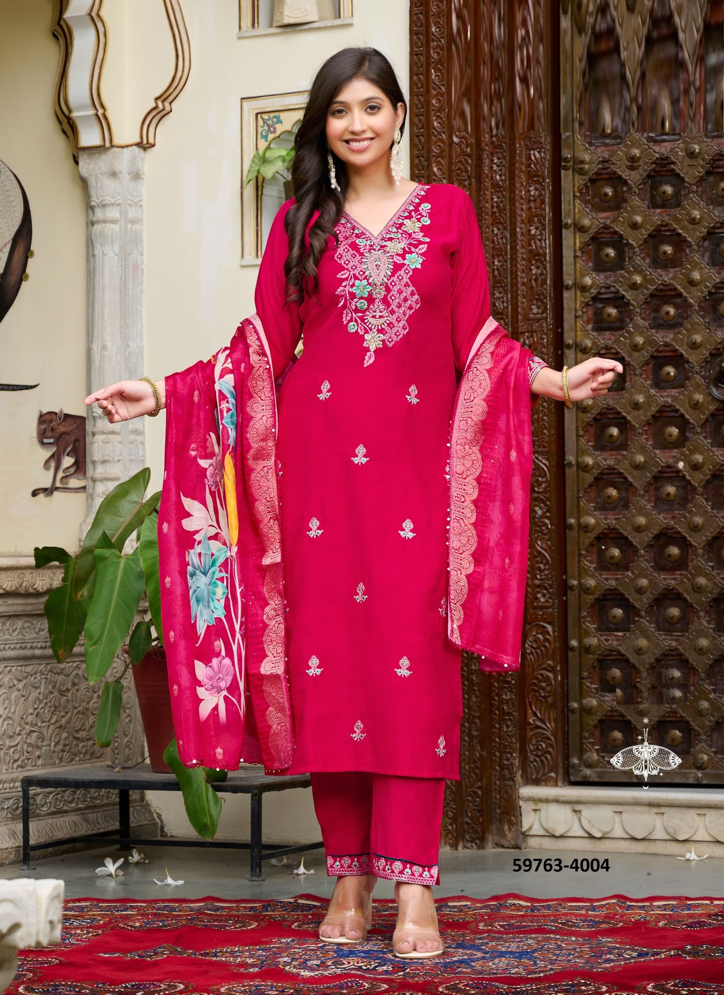 NORA 4 - Catalog # 59763 (Set of 6 Readymade Salwar Suits) by Brand KARISSA NORA 4 - Catalog # 59763 (Set of 6 Readymade Salwar Suits) by Brand KARISSA