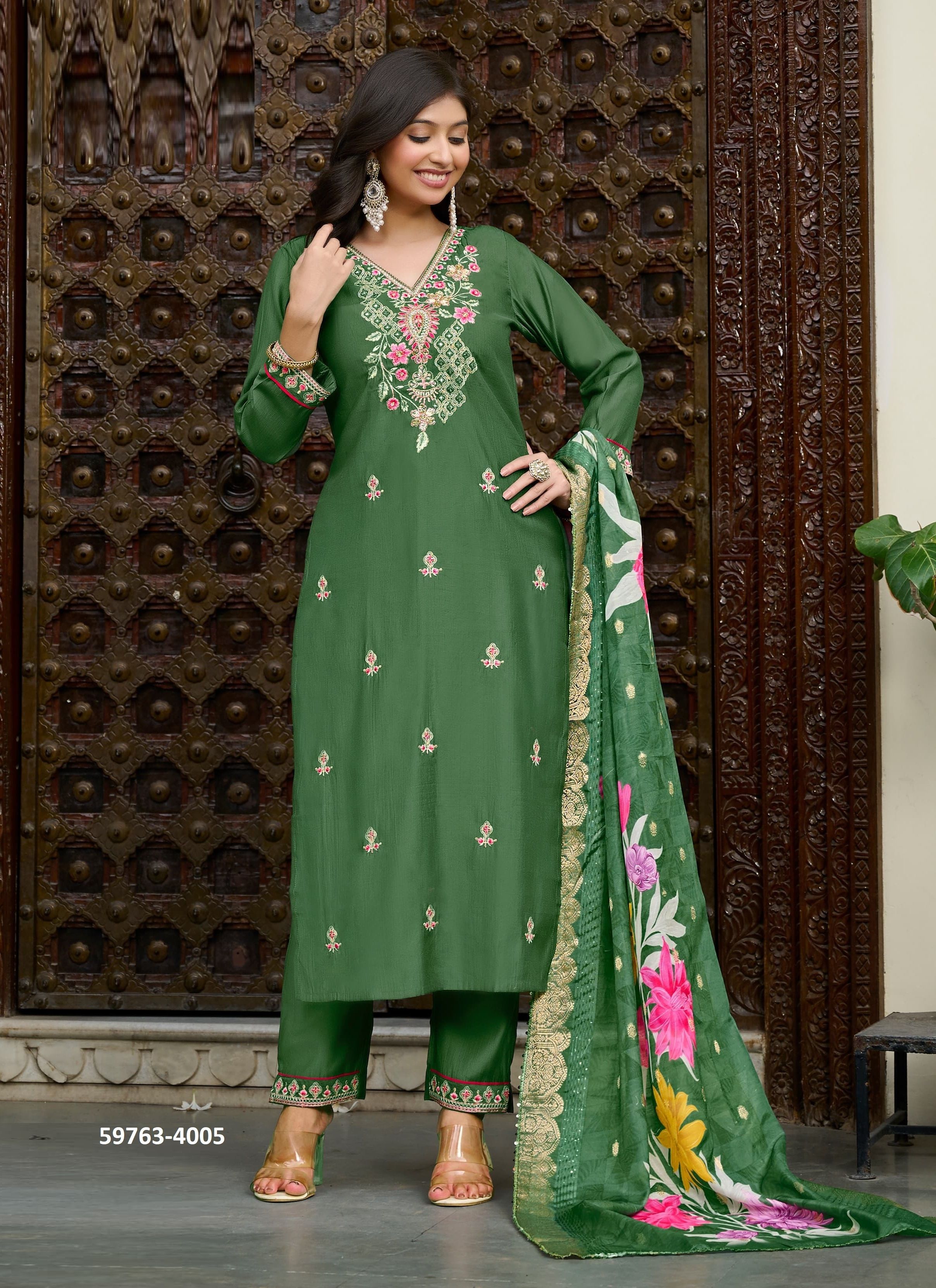 NORA 4 - Catalog # 59763 (Set of 6 Readymade Salwar Suits) by Brand KARISSA NORA 4 - Catalog # 59763 (Set of 6 Readymade Salwar Suits) by Brand KARISSA
