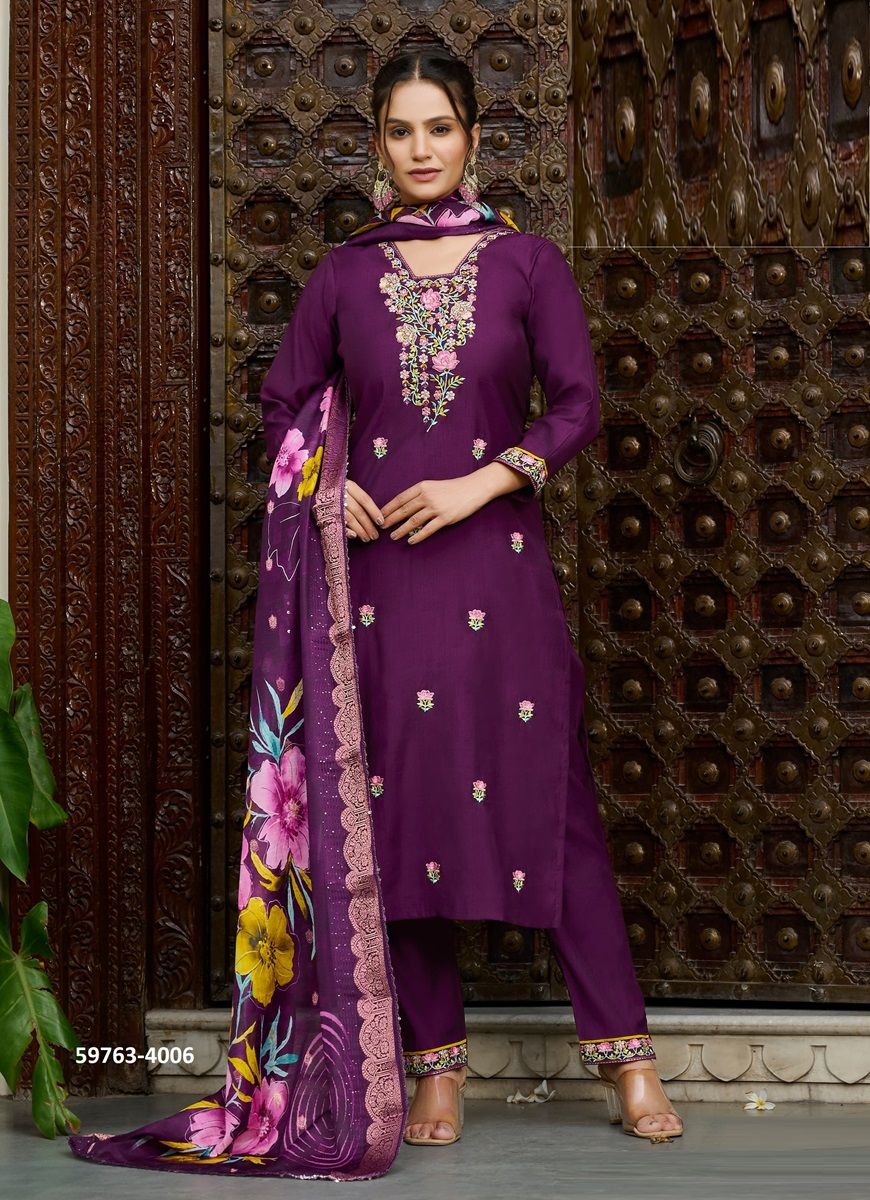 NORA 4 - Catalog # 59763 (Set of 6 Readymade Salwar Suits) by Brand KARISSA NORA 4 - Catalog # 59763 (Set of 6 Readymade Salwar Suits) by Brand KARISSA