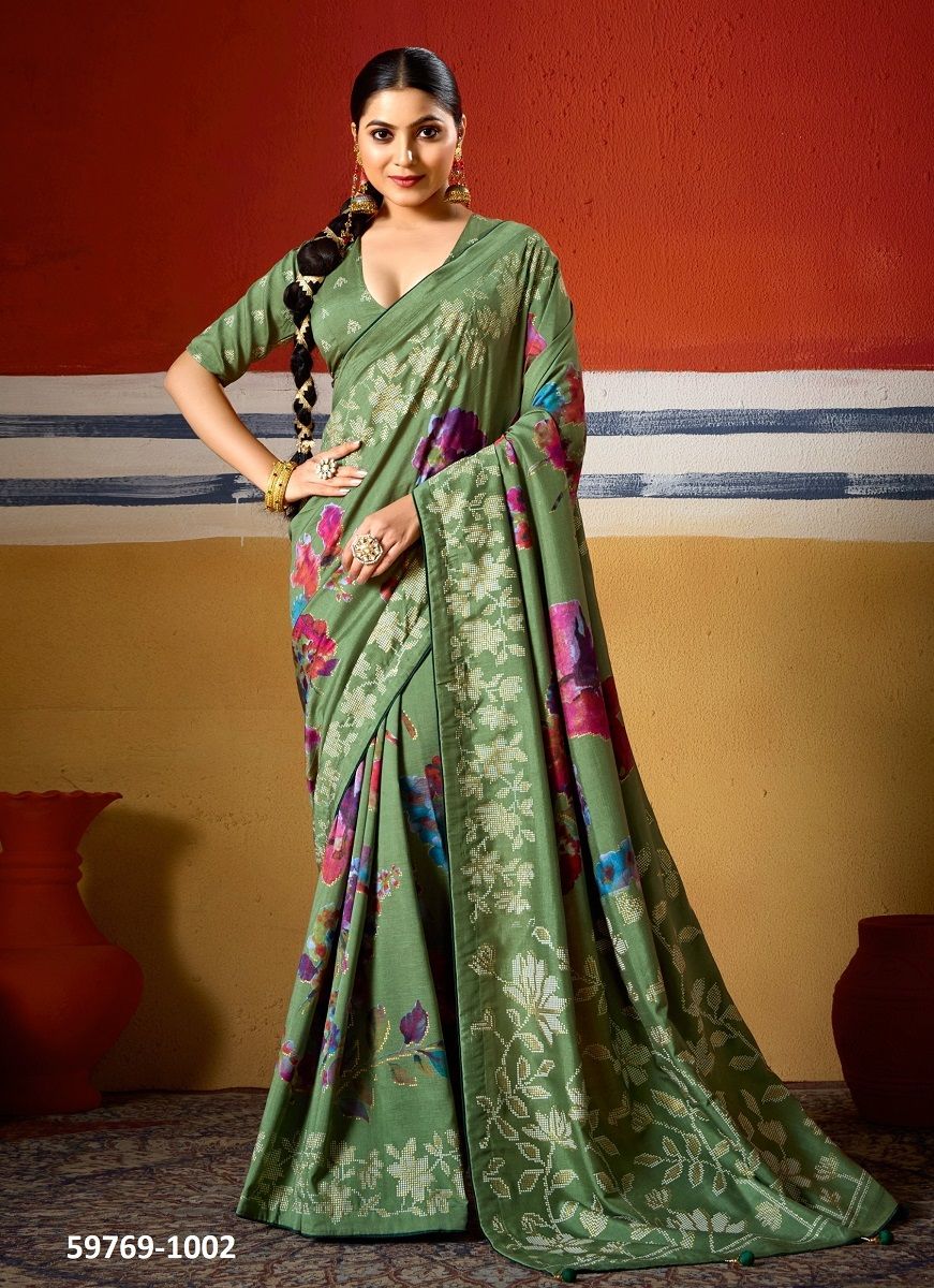 CASAMIA - Catalog # 59769 (Set of 6 Sarees) by Brand SHUBH SHREE CREATIONS