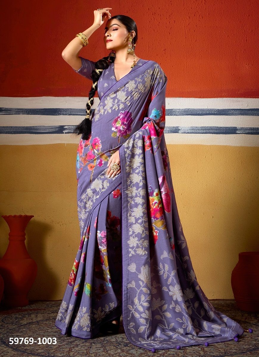 CASAMIA - Catalog # 59769 (Set of 6 Sarees) by Brand SHUBH SHREE CREATIONS