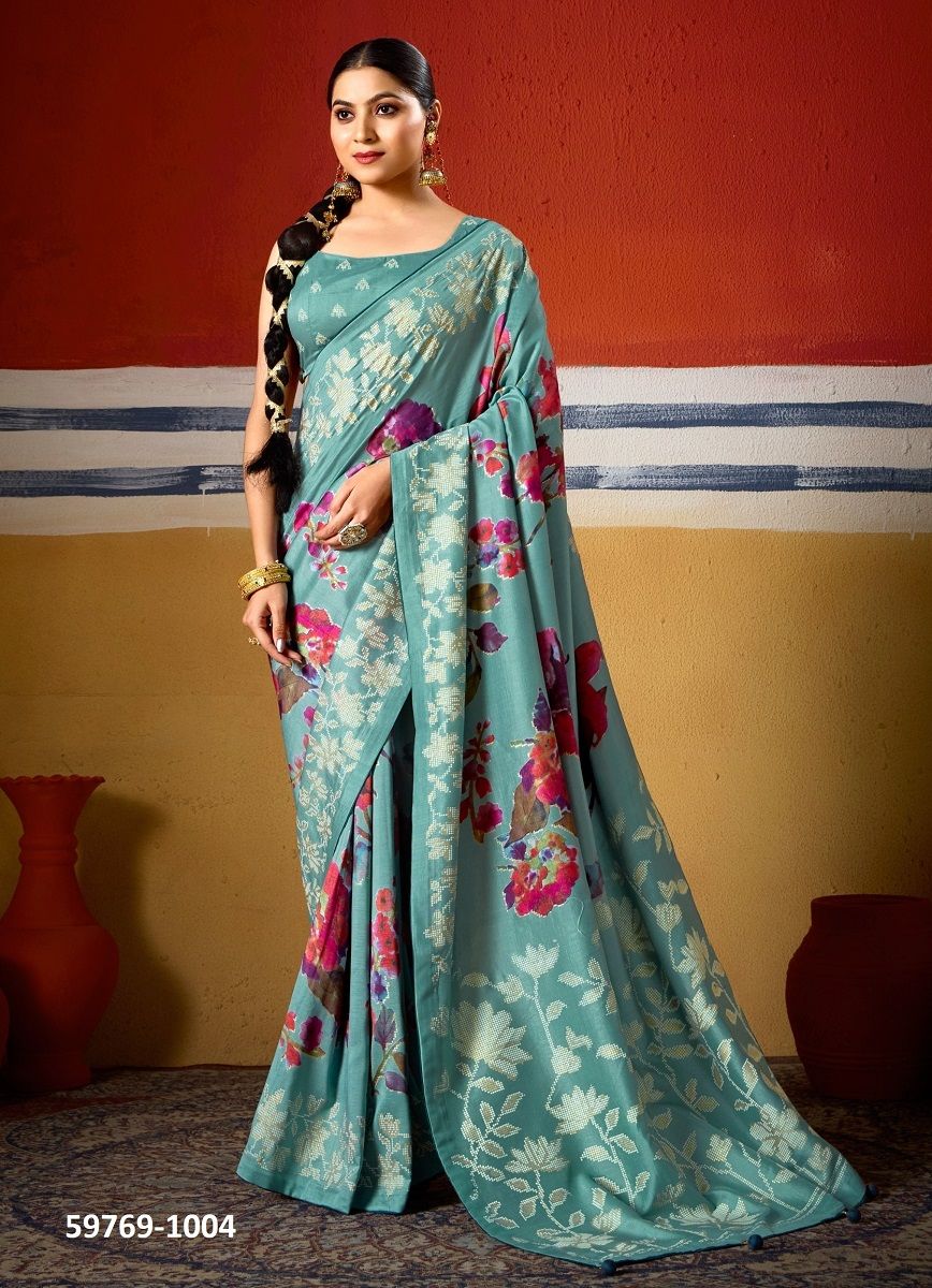 CASAMIA - Catalog # 59769 (Set of 6 Sarees) by Brand SHUBH SHREE CREATIONS