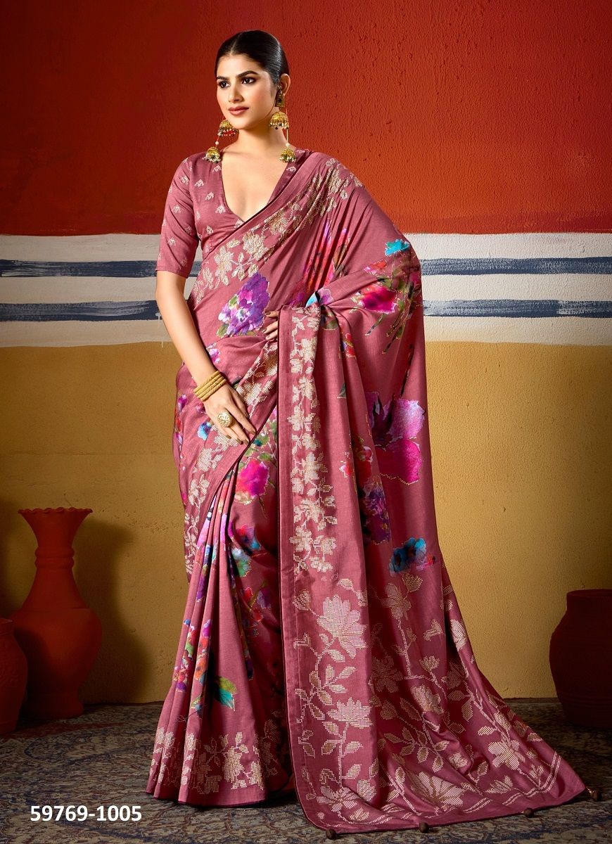 CASAMIA - Catalog # 59769 (Set of 6 Sarees) by Brand SHUBH SHREE CREATIONS