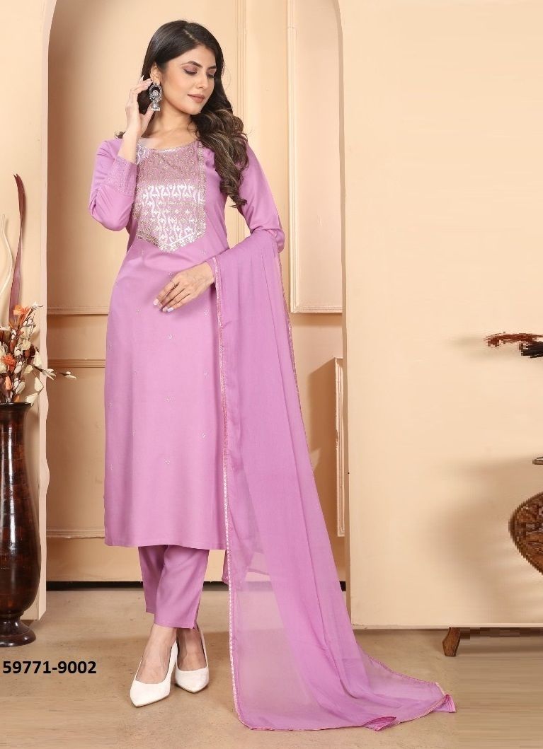 RASHMI 1 - Catalog # 59771 (Set of 4 Readymade Salwar Suits) by Brand MEHERIYA