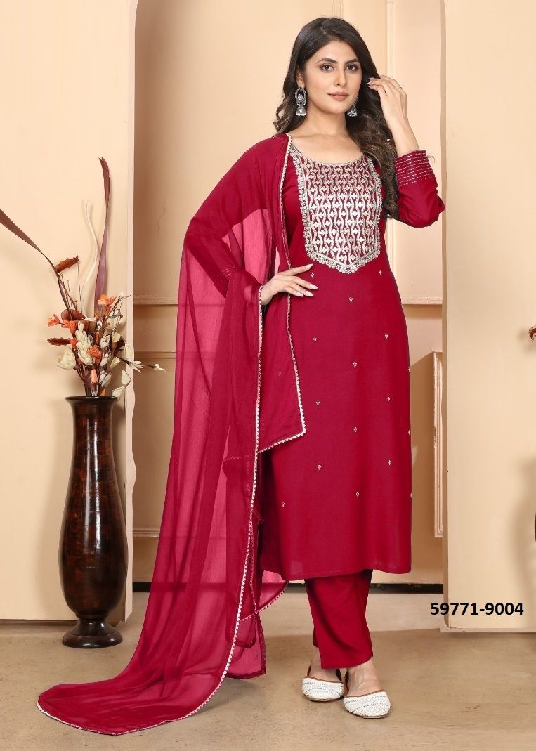 RASHMI 1 - Catalog # 59771 (Set of 4 Readymade Salwar Suits) by Brand MEHERIYA
