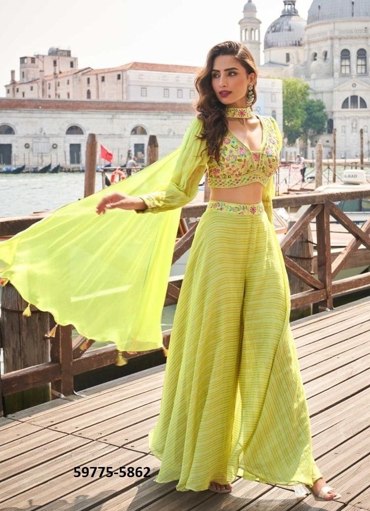 NAINA - Catalog # 59775 (Set of 3 Indo-Western Outfits) by Brand SAYURI DESIGNER
