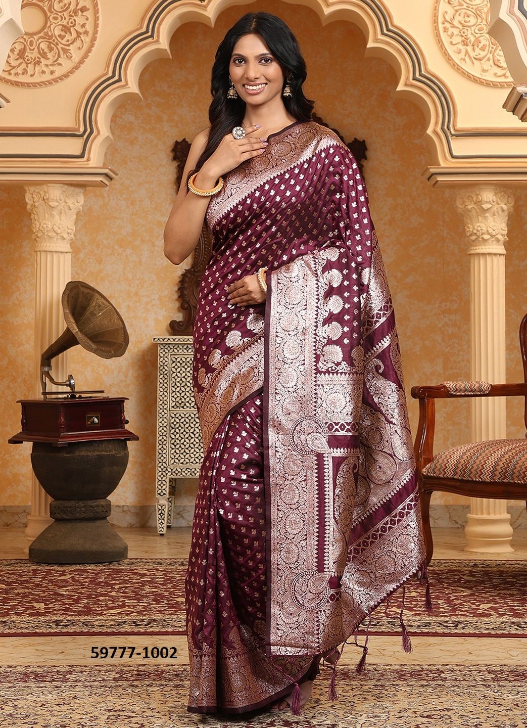 SHUBHARAMBH - Catalog # 59777 (Set of 6 Sarees) by Brand AABHARAN
