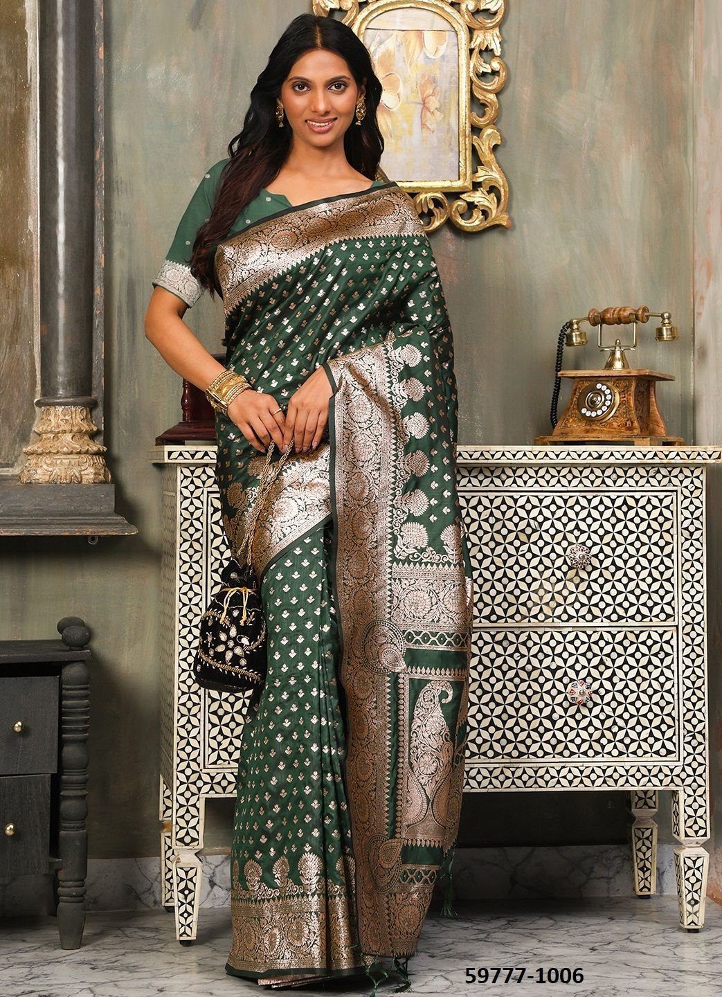 SHUBHARAMBH - Catalog # 59777 (Set of 6 Sarees) by Brand AABHARAN