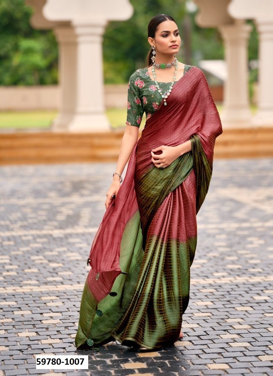 TARNA - Catalog # 59780 (Set of 10 Sarees) by Brand SR SAREES