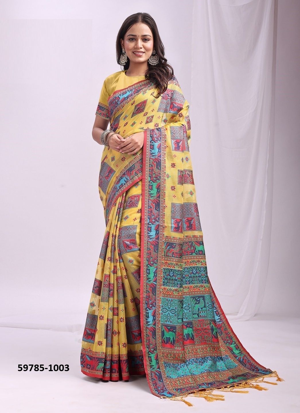 VASTRALOOM - Catalog # 59785 (Set of 6 Sarees) by Brand AABHARAN