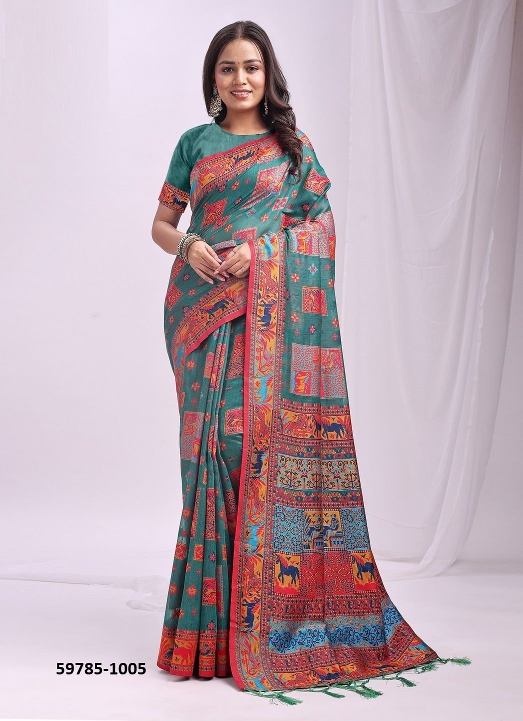 VASTRALOOM - Catalog # 59785 (Set of 6 Sarees) by Brand AABHARAN