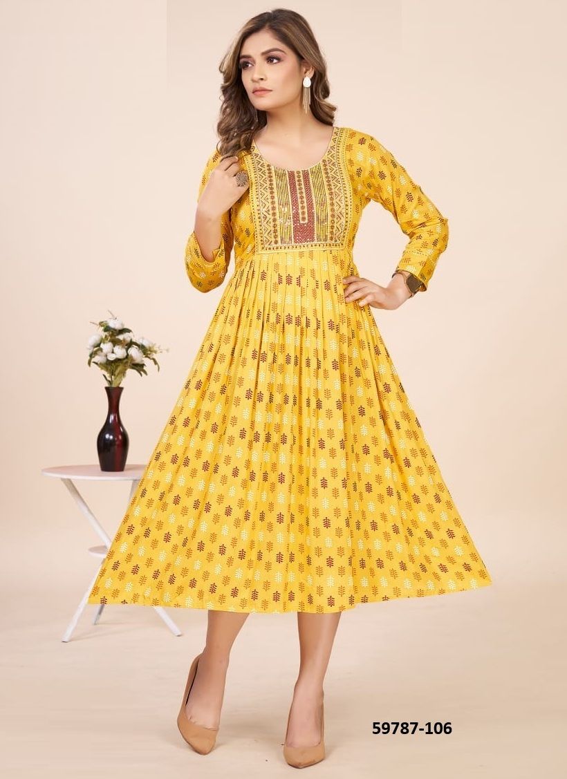 OSSM - Catalog # 59787 (Set of 6 Readymade Women's Kurtis / Tops) by Brand DEE CEE