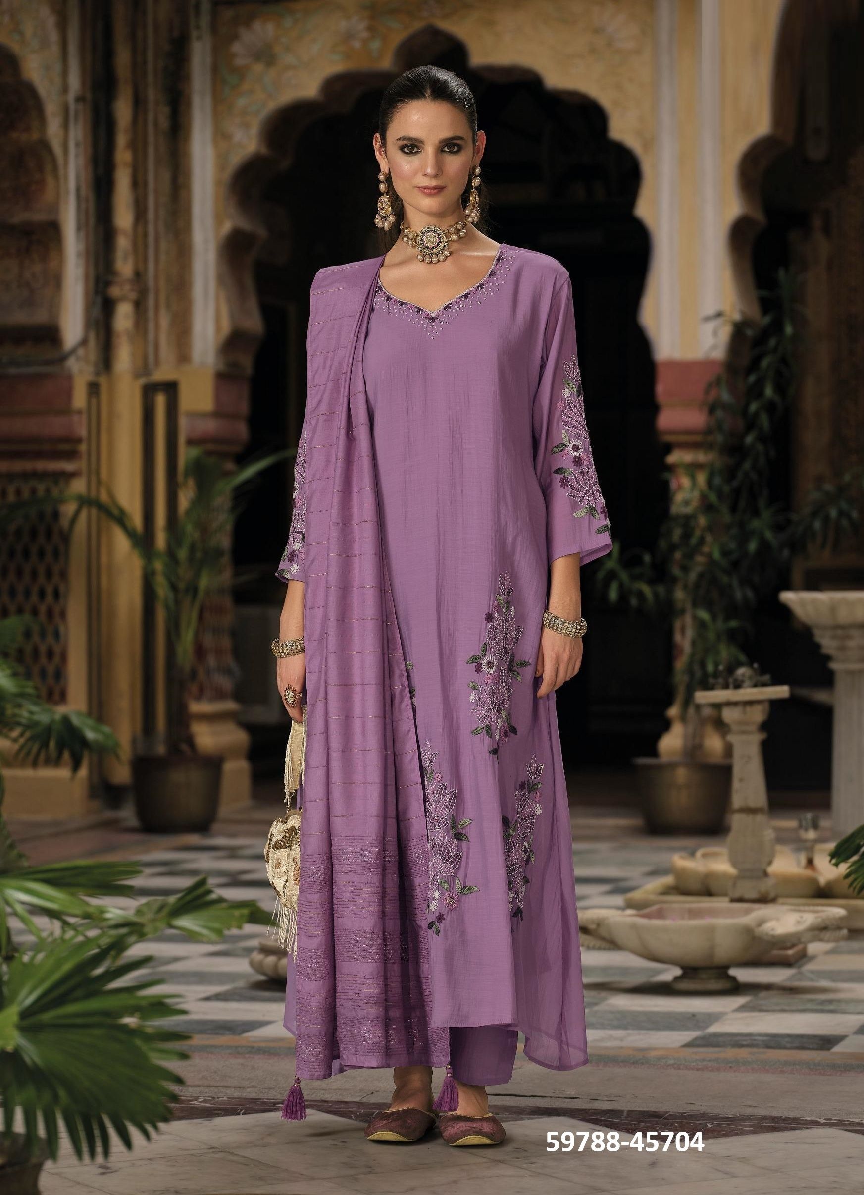 MEHER - Catalog # 59788 (Set of 4 Readymade Salwar Suits) by Brand KAILEE FASHIONS