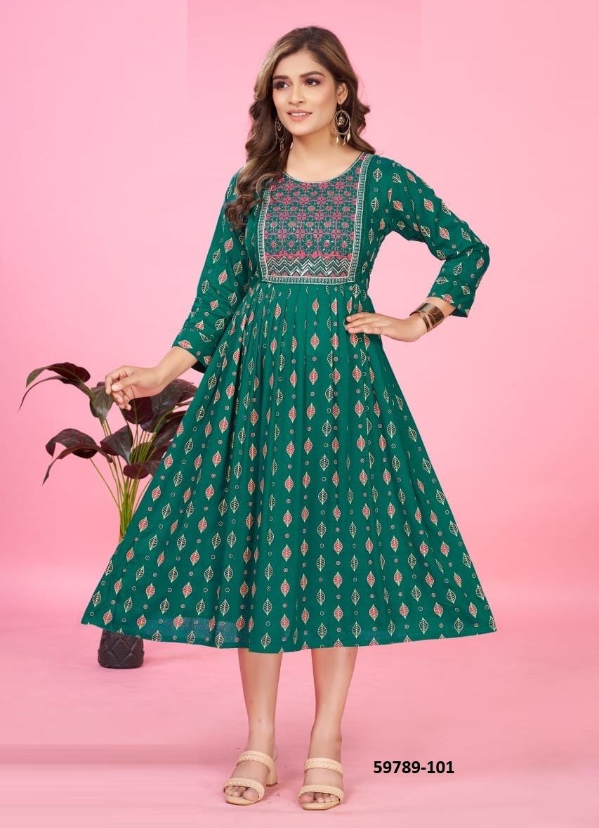 BHAVIKA - Catalog # 59789 (Set of 6 Readymade Women's Kurtis / Tops) by Brand DEE CEE BHAVIKA - Catalog # 59789 (Set of 6 Readymade Women's Kurtis / Tops) by Brand DEE CEE