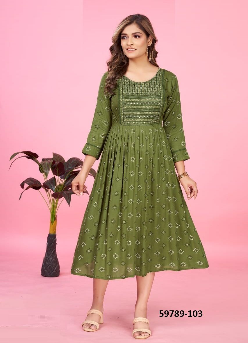 BHAVIKA - Catalog # 59789 (Set of 6 Readymade Women's Kurtis / Tops) by Brand DEE CEE BHAVIKA - Catalog # 59789 (Set of 6 Readymade Women's Kurtis / Tops) by Brand DEE CEE