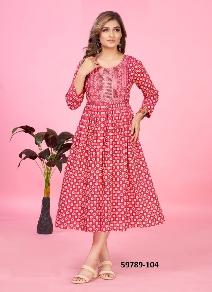 BHAVIKA - Catalog # 59789 (Set of 6 Readymade Women's Kurtis / Tops) by Brand DEE CEE BHAVIKA - Catalog # 59789 (Set of 6 Readymade Women's Kurtis / Tops) by Brand DEE CEE