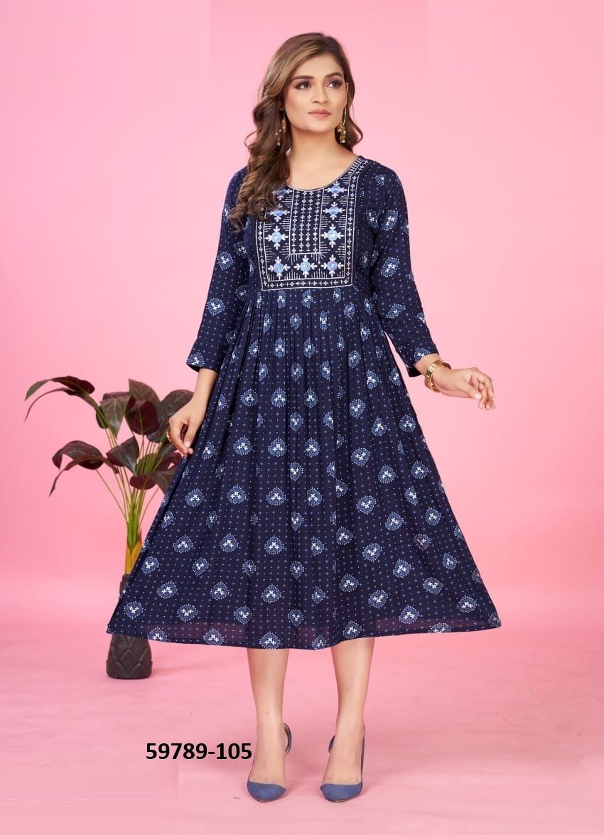 BHAVIKA - Catalog # 59789 (Set of 6 Readymade Women's Kurtis / Tops) by Brand DEE CEE BHAVIKA - Catalog # 59789 (Set of 6 Readymade Women's Kurtis / Tops) by Brand DEE CEE