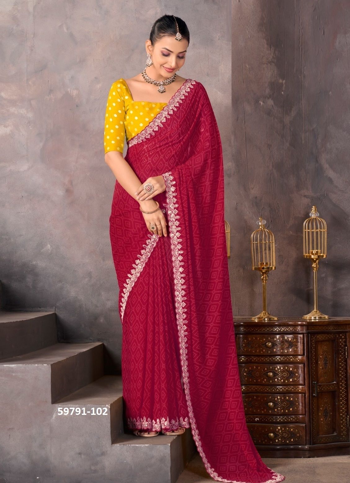 SUNDARI 2 - Catalog # 59791 (Set of 10 Sarees) by Brand STAVAN