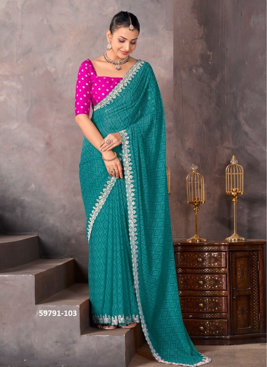 SUNDARI 2 - Catalog # 59791 (Set of 10 Sarees) by Brand STAVAN
