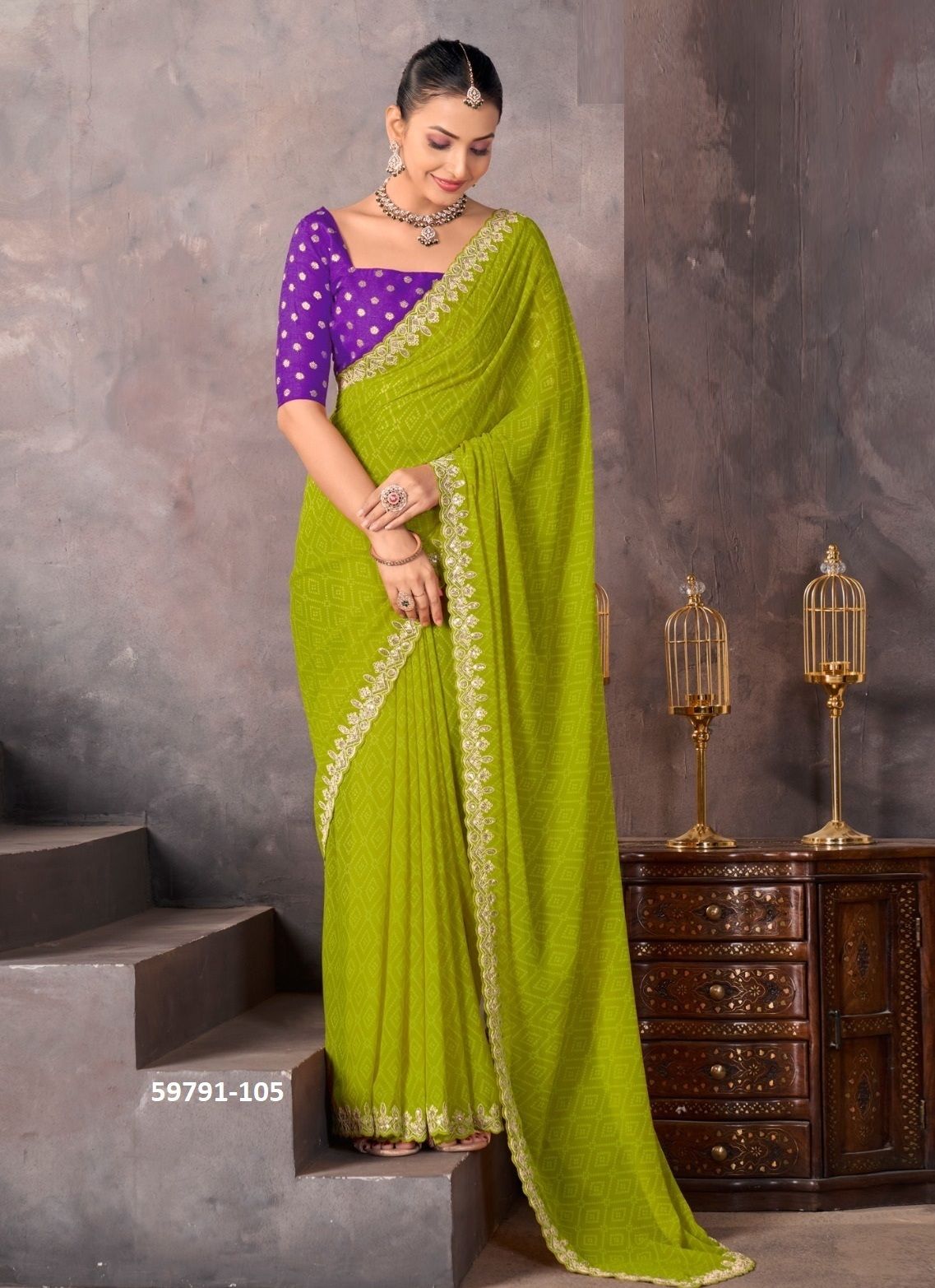 SUNDARI 2 - Catalog # 59791 (Set of 10 Sarees) by Brand STAVAN