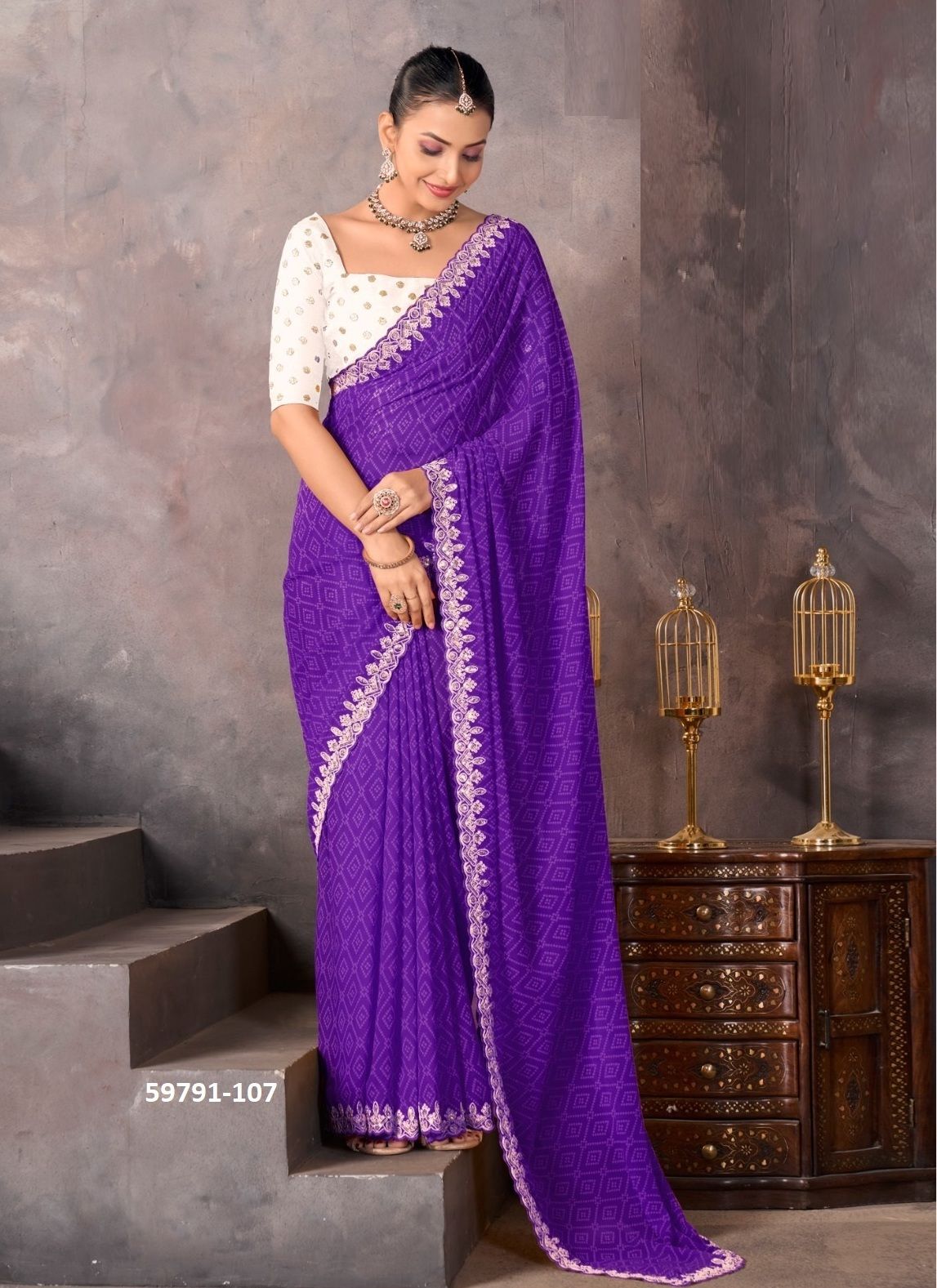 SUNDARI 2 - Catalog # 59791 (Set of 10 Sarees) by Brand STAVAN