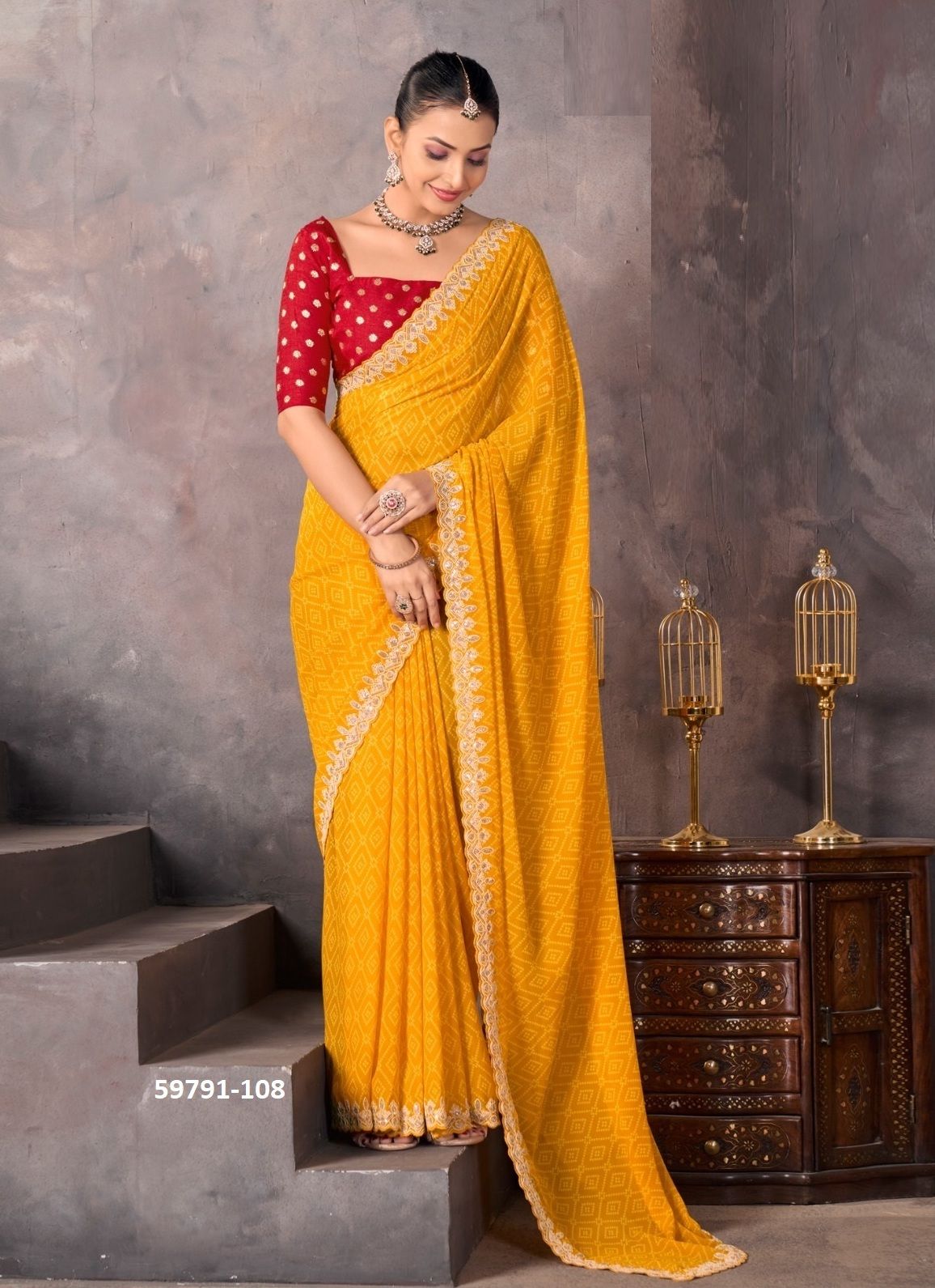 SUNDARI 2 - Catalog # 59791 (Set of 10 Sarees) by Brand STAVAN