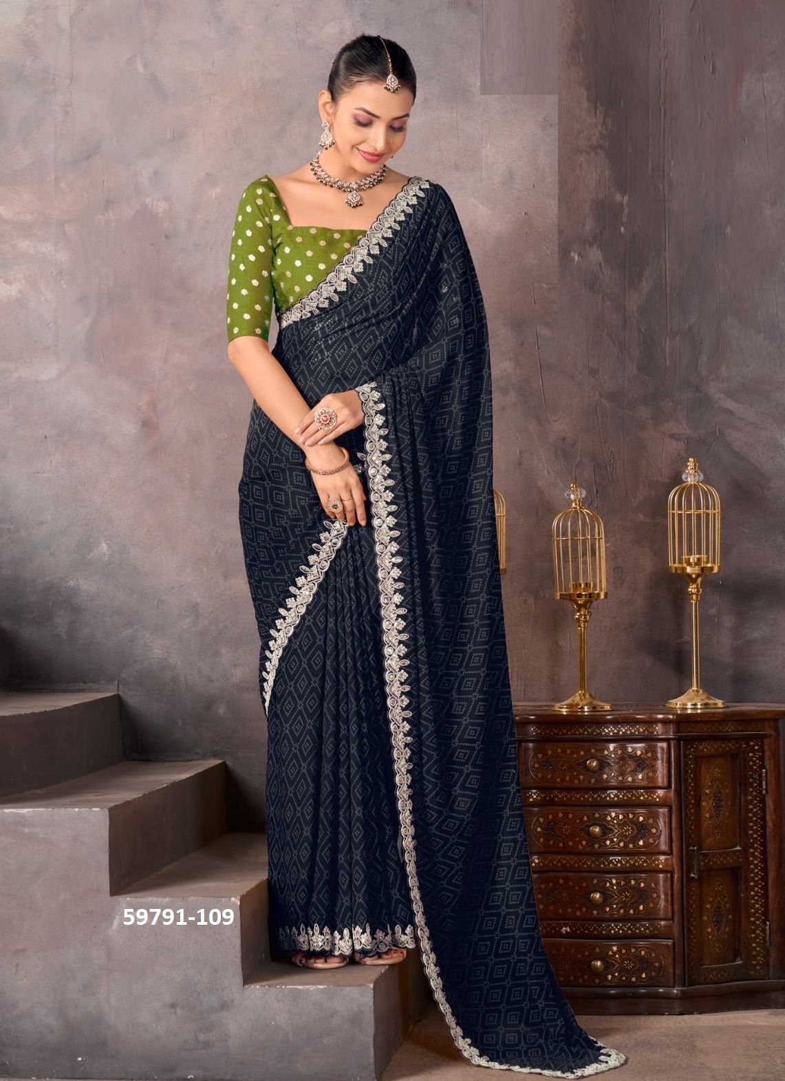 SUNDARI 2 - Catalog # 59791 (Set of 10 Sarees) by Brand STAVAN