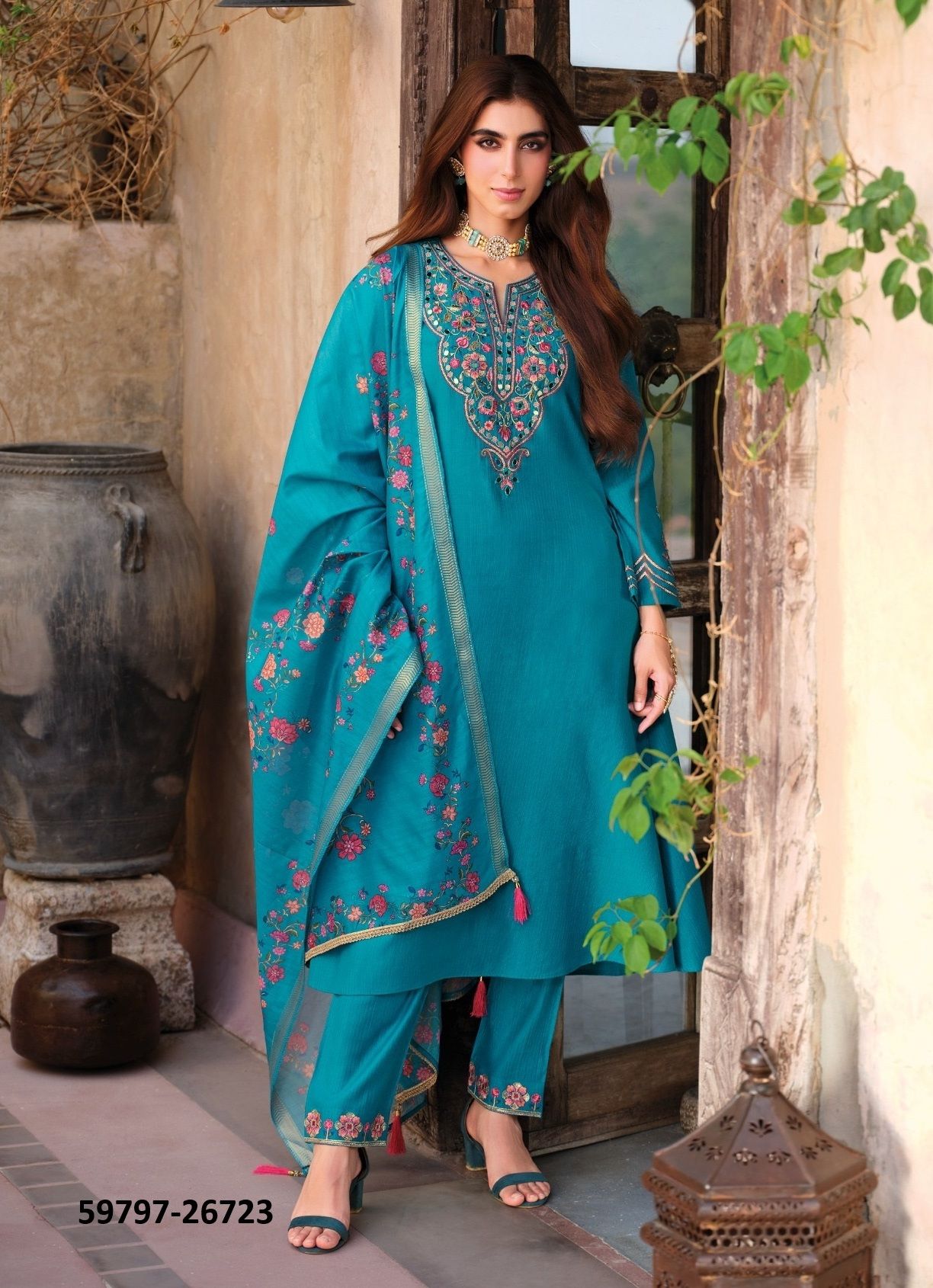 BERLIN - Catalog # 59797 (Set of 4 Readymade Salwar Suits) by Brand LILY & LALI