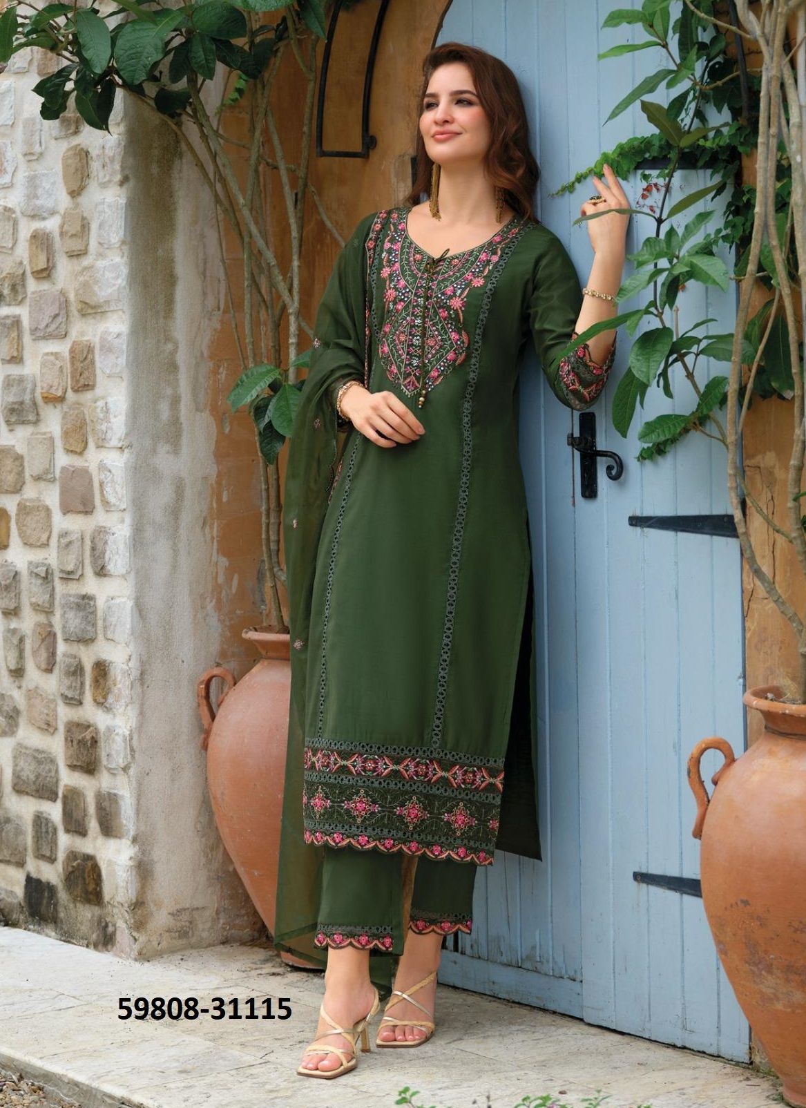 RUTBAA - Catalog # 59808 (Set of 6 Readymade Salwar Suits) by Brand LADY LEELA