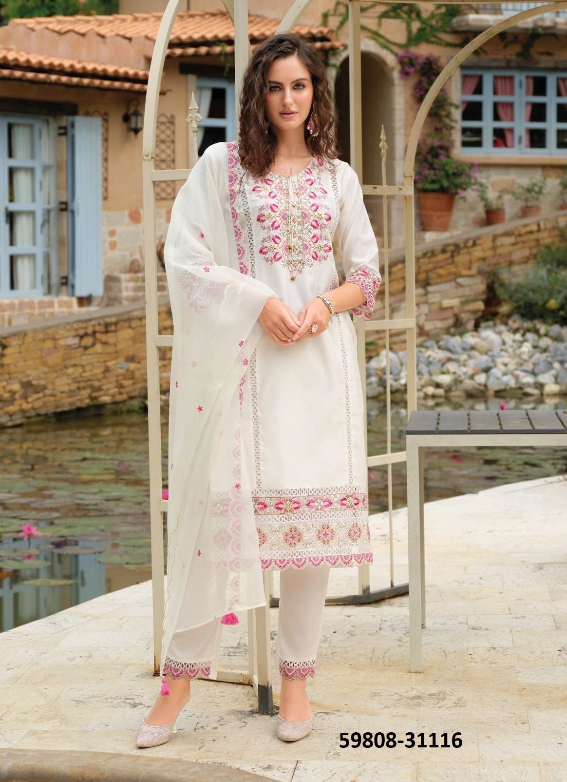 RUTBAA - Catalog # 59808 (Set of 6 Readymade Salwar Suits) by Brand LADY LEELA