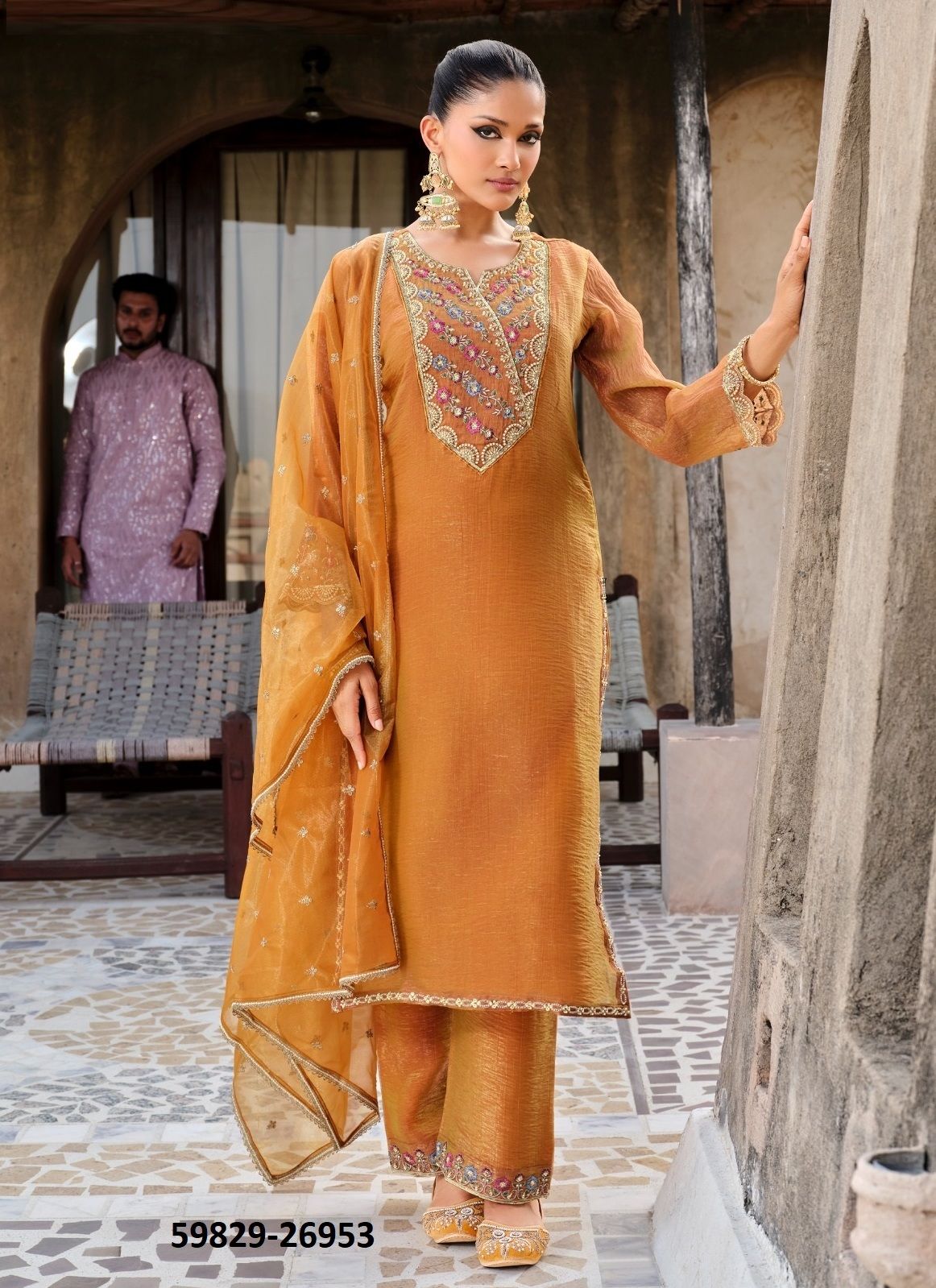DILBAR - Catalog # 59829 (Set of 4 Readymade Salwar Suits) by Brand LILY & LALI