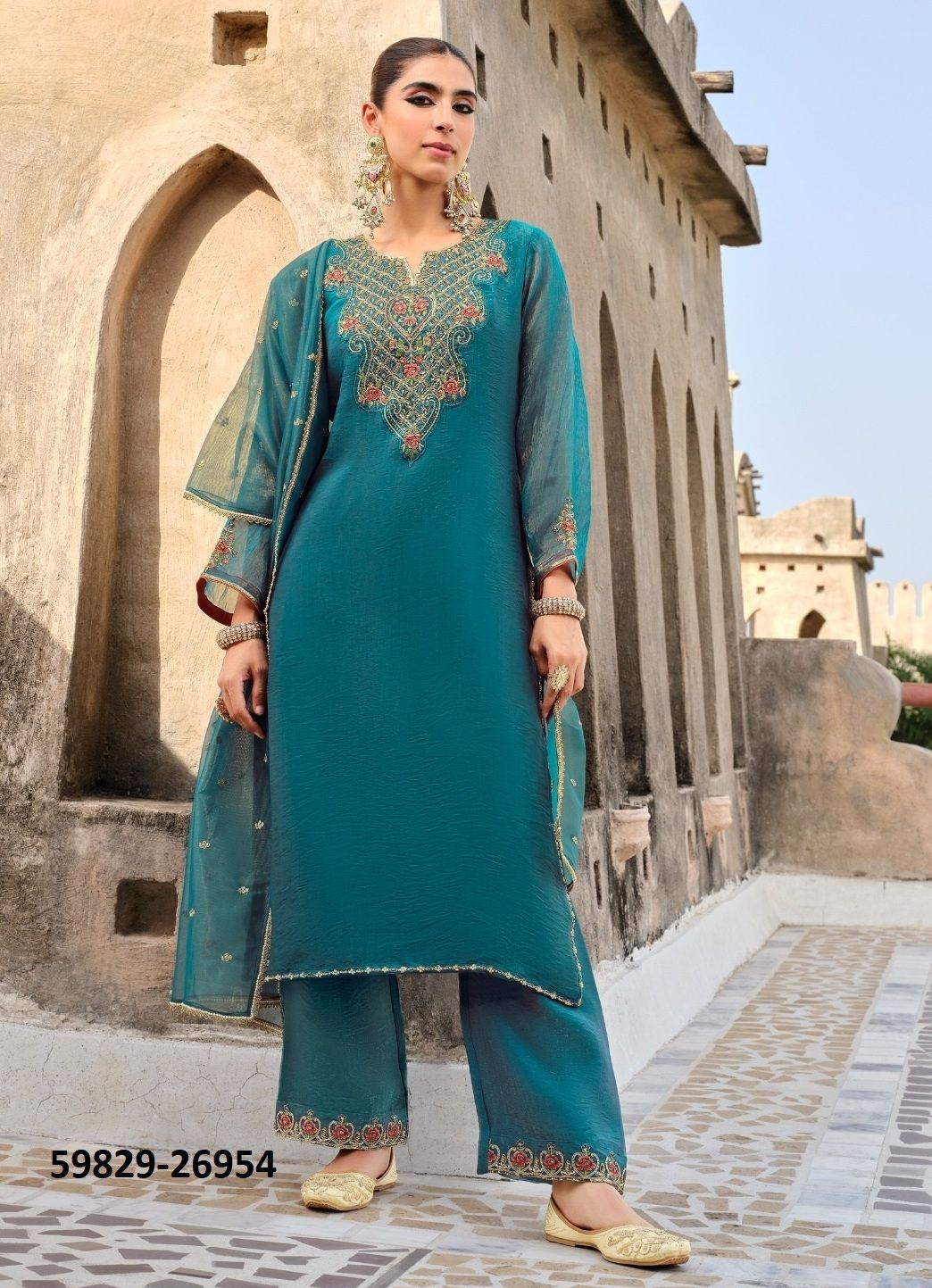 DILBAR - Catalog # 59829 (Set of 4 Readymade Salwar Suits) by Brand LILY & LALI