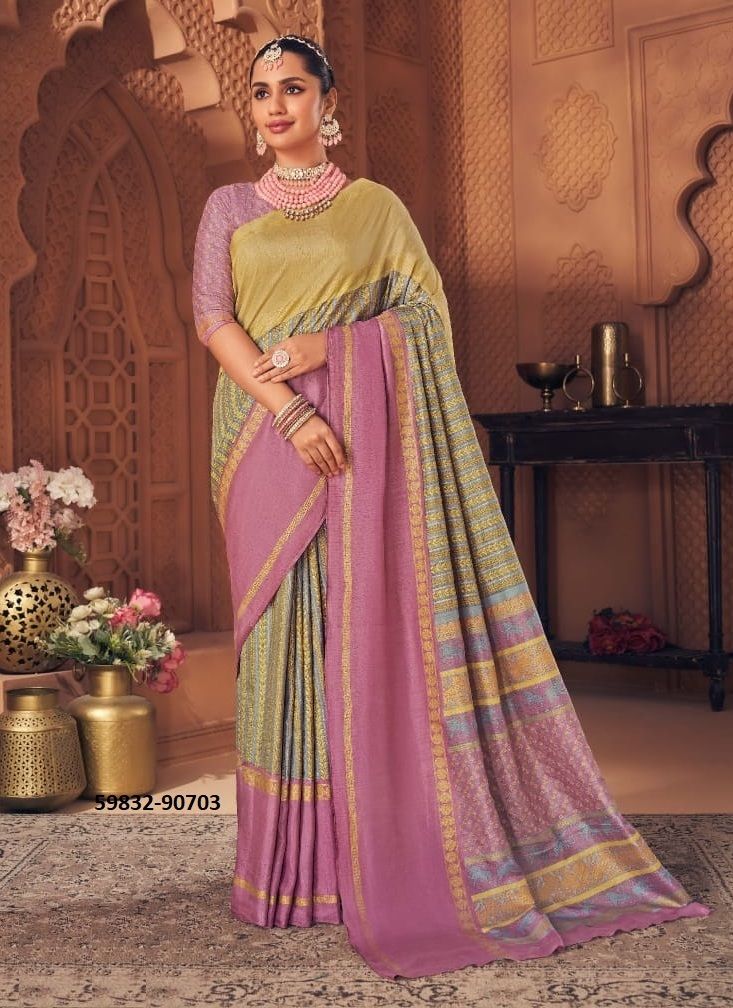 GULMARG SILK 7 - Catalog # 59832 (Set of 12 Sarees) by Brand VIPUL FASHIONS