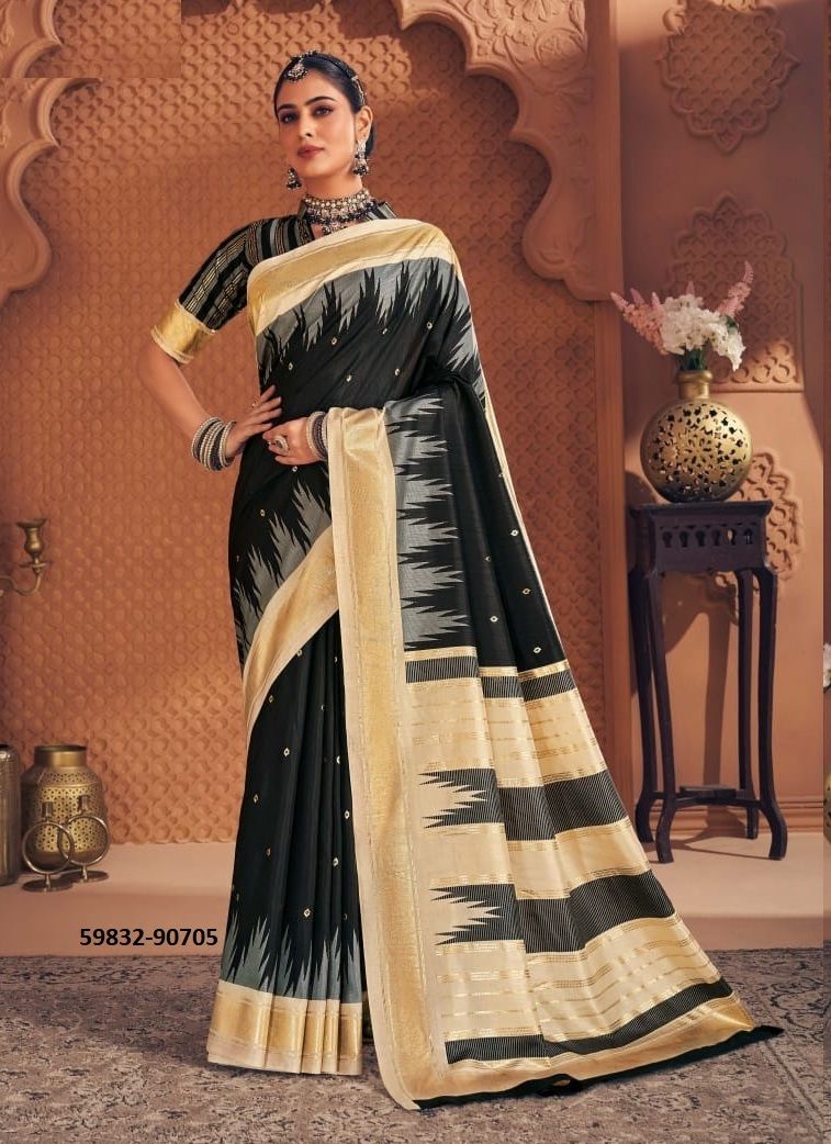 GULMARG SILK 7 - Catalog # 59832 (Set of 12 Sarees) by Brand VIPUL FASHIONS