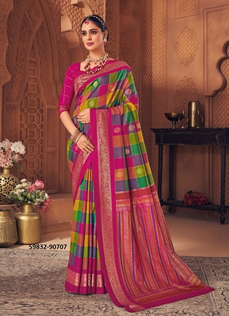 GULMARG SILK 7 - Catalog # 59832 (Set of 12 Sarees) by Brand VIPUL FASHIONS