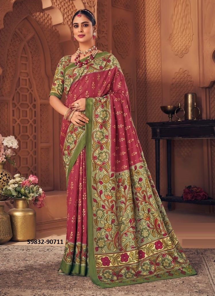 GULMARG SILK 7 - Catalog # 59832 (Set of 12 Sarees) by Brand VIPUL FASHIONS