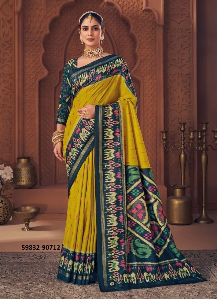 GULMARG SILK 7 - Catalog # 59832 (Set of 12 Sarees) by Brand VIPUL FASHIONS