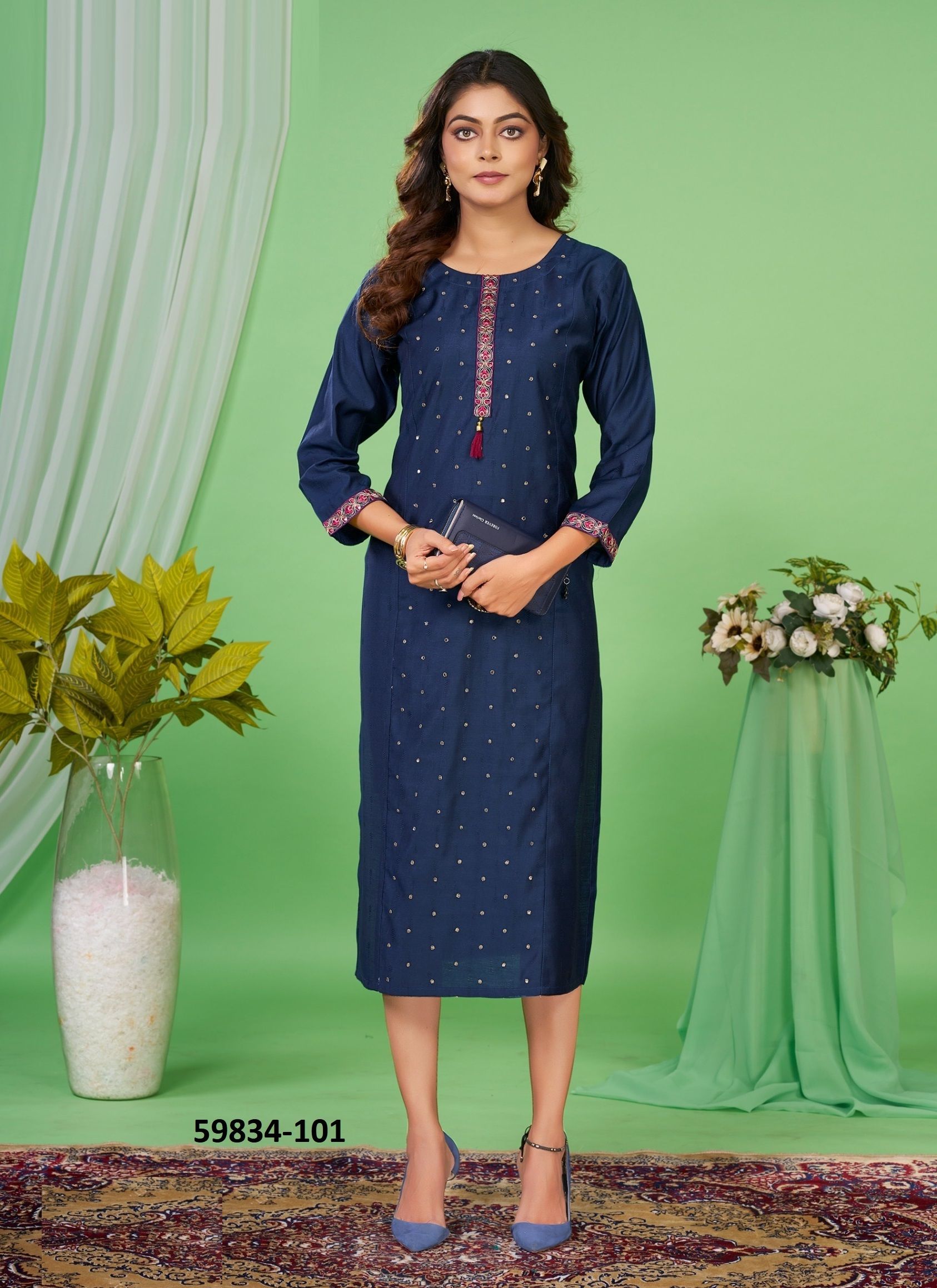 NIVETHA - Catalog # 59834 (Set of 6 Readymade Women's Kurtis / Tops) by Brand DEE CEE NIVETHA - Catalog # 59834 (Set of 6 Readymade Women's Kurtis / Tops) by Brand DEE CEE