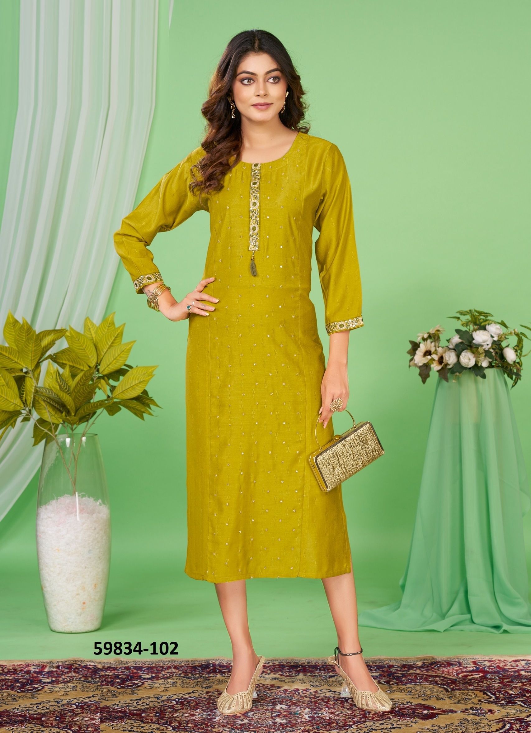 NIVETHA - Catalog # 59834 (Set of 6 Readymade Women's Kurtis / Tops) by Brand DEE CEE NIVETHA - Catalog # 59834 (Set of 6 Readymade Women's Kurtis / Tops) by Brand DEE CEE