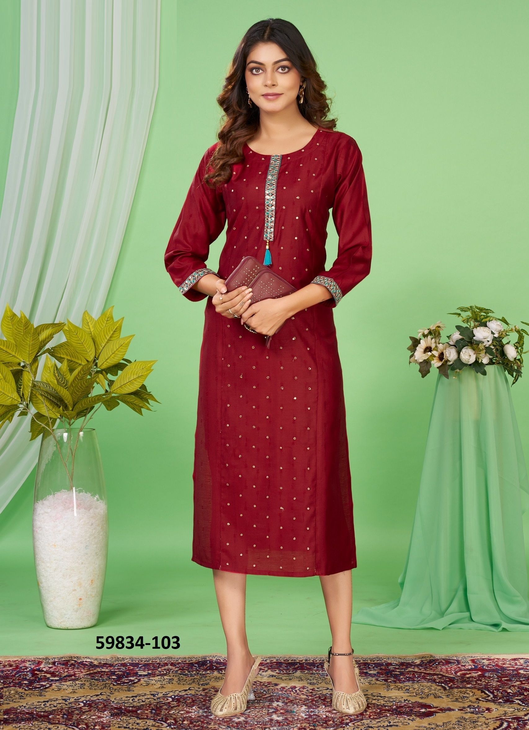 NIVETHA - Catalog # 59834 (Set of 6 Readymade Women's Kurtis / Tops) by Brand DEE CEE NIVETHA - Catalog # 59834 (Set of 6 Readymade Women's Kurtis / Tops) by Brand DEE CEE