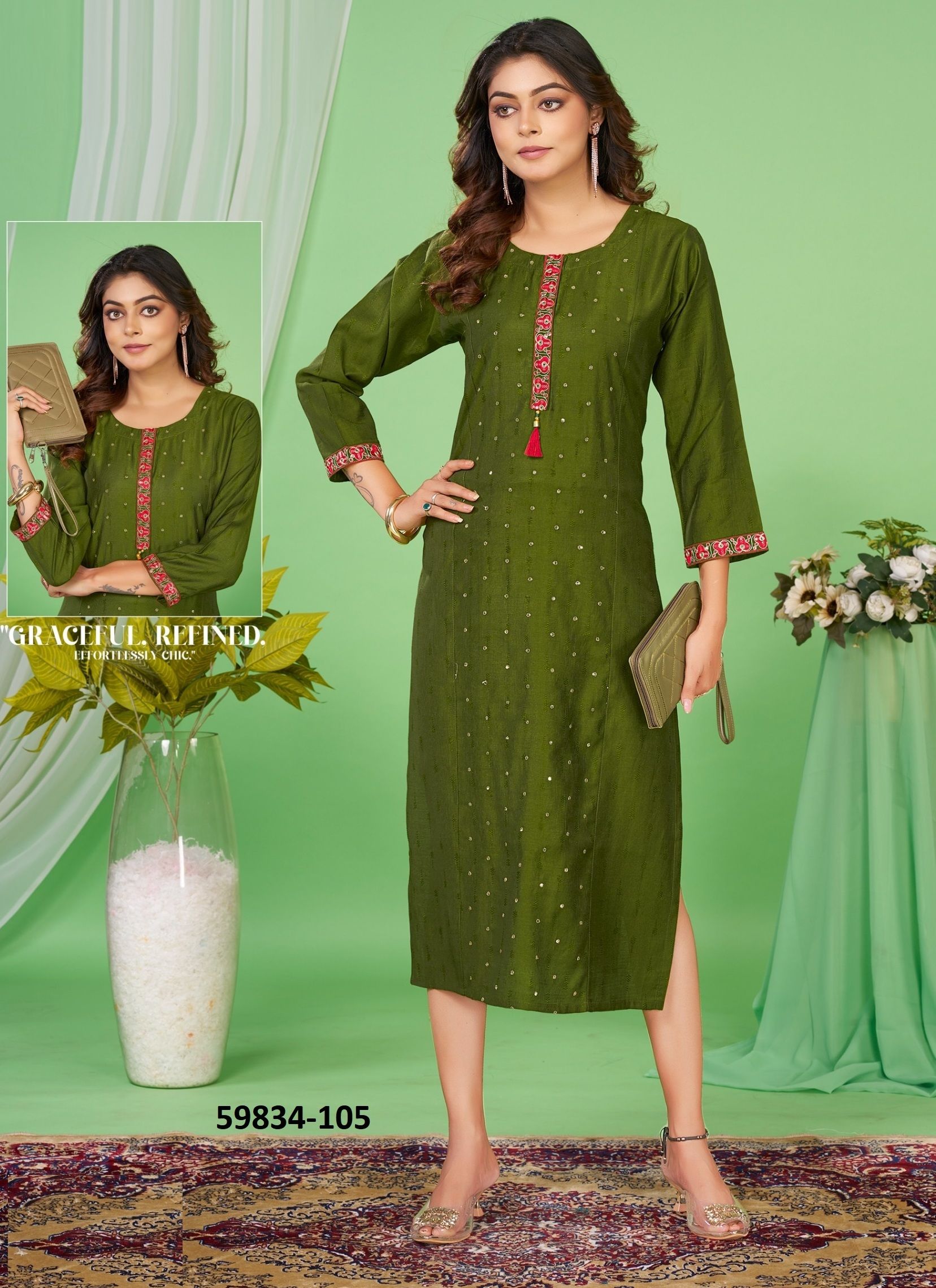 NIVETHA - Catalog # 59834 (Set of 6 Readymade Women's Kurtis / Tops) by Brand DEE CEE NIVETHA - Catalog # 59834 (Set of 6 Readymade Women's Kurtis / Tops) by Brand DEE CEE