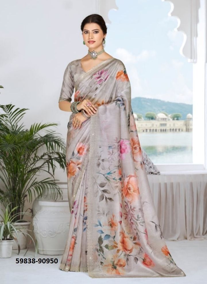 JHANKI - Catalog # 59838 (Set of 12 Sarees) by Brand VIPUL FASHIONS