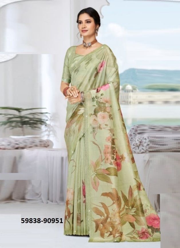 JHANKI - Catalog # 59838 (Set of 12 Sarees) by Brand VIPUL FASHIONS