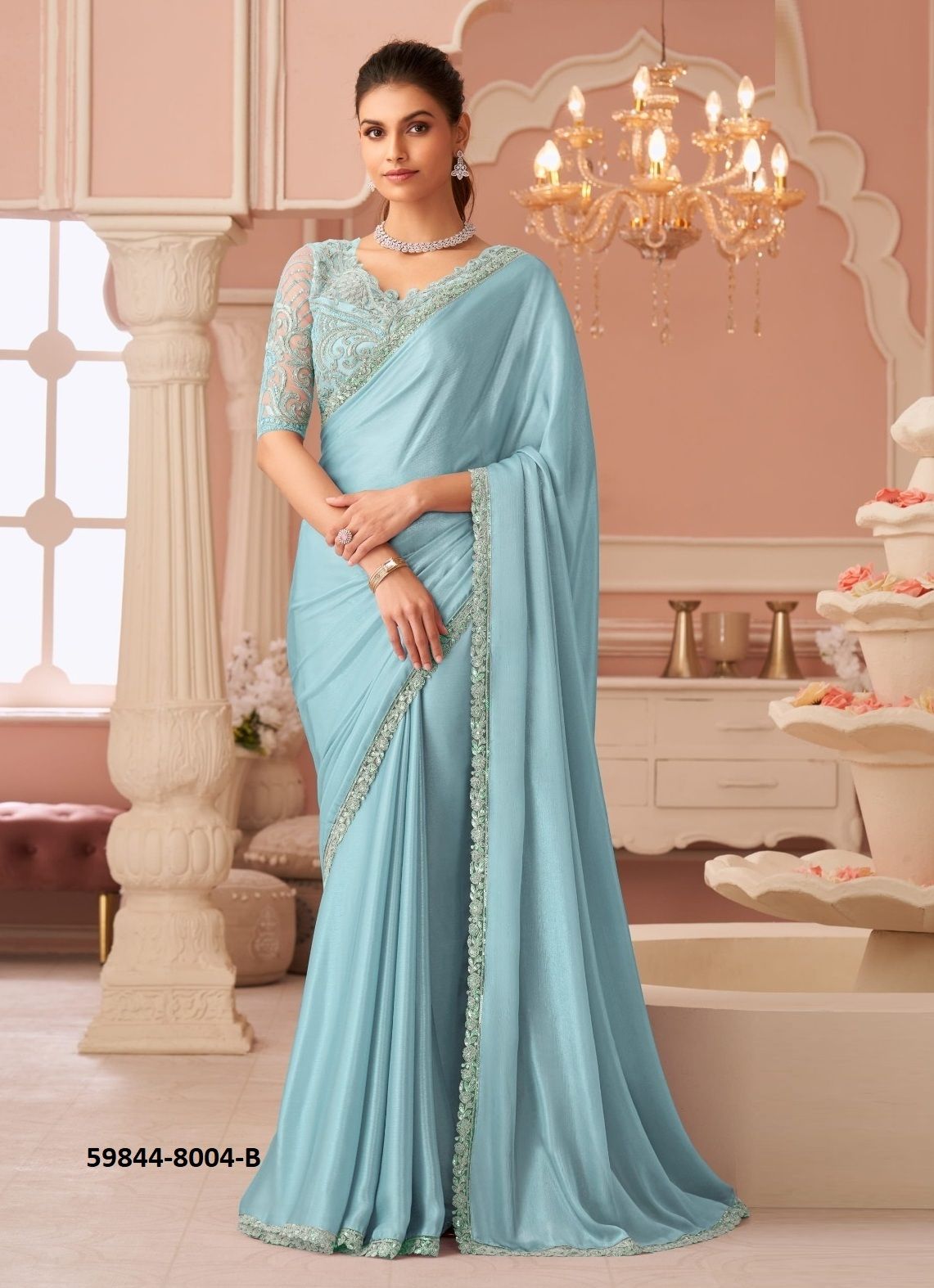 SALSA STYLE 8004 - Catalog # 59844 (Set of 6 Sarees) by Brand THE FASHION HUB